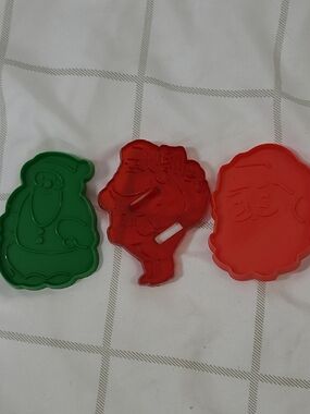 Vintage Santa Christmas Cookie Cutters Set Of 3 ♻️ 5/$10 ♻️